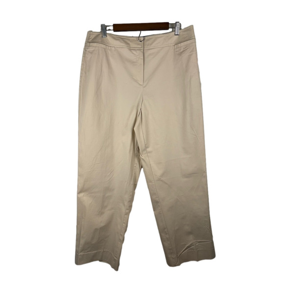 George Woman 16W City Chic Fruit Khaki Cream Wide Leg Trousers Business Casual - Picture 1 of 9